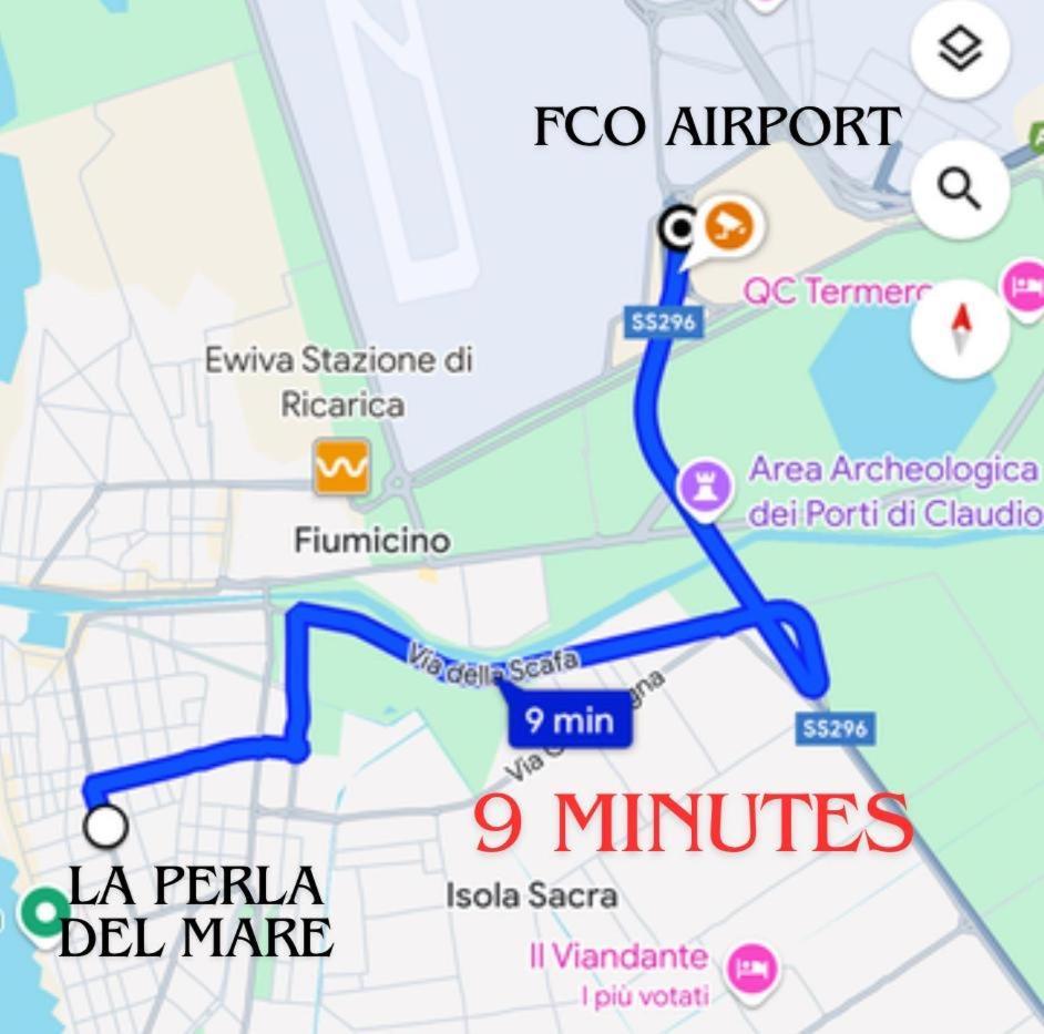 菲乌米奇诺La Perla Del Mare - 9 Minutes From Fco Airport - Free Wifi E Netflix公寓 外观 照片